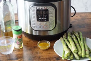Instant Pot, Asparagus and Ingredients