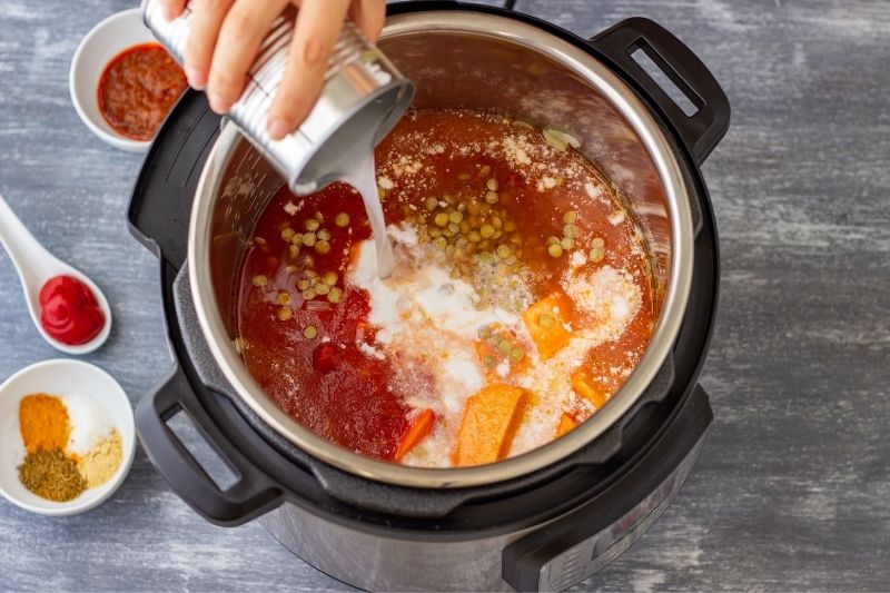 ingredients in an instant pot