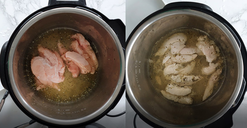 before and after cooking