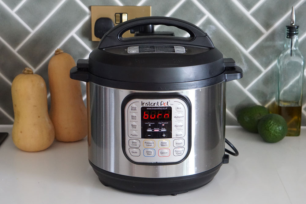 Instant pot pressure 2025 cooker food burn