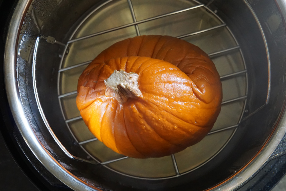 Cooked pumpkin in the instant pot
