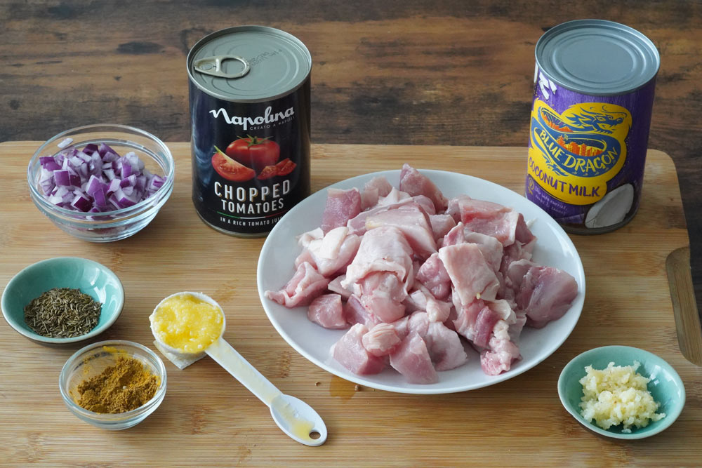 Ingredients for Instant Pot Chicken Curry