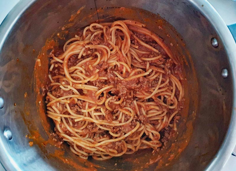 Instant Pot Spaghetti in the Instant Pot