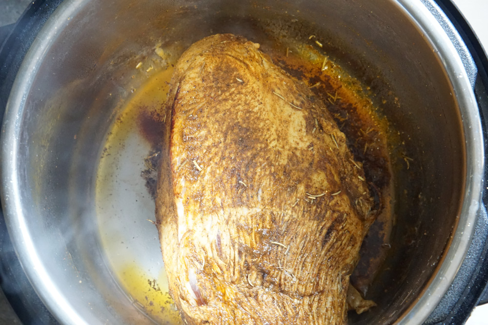 Seared turkey breast in the Instant Pot