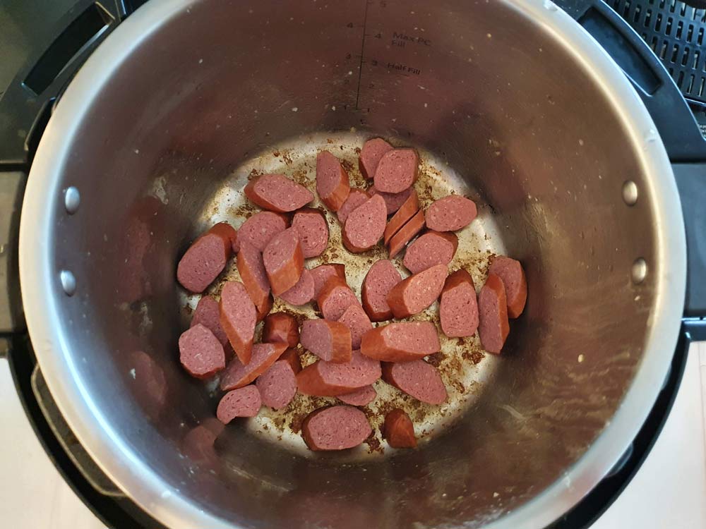 Sauted sausage in the Instant Pot