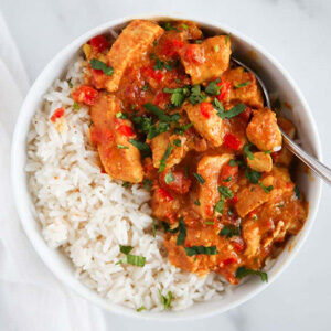 butter chicken with rice