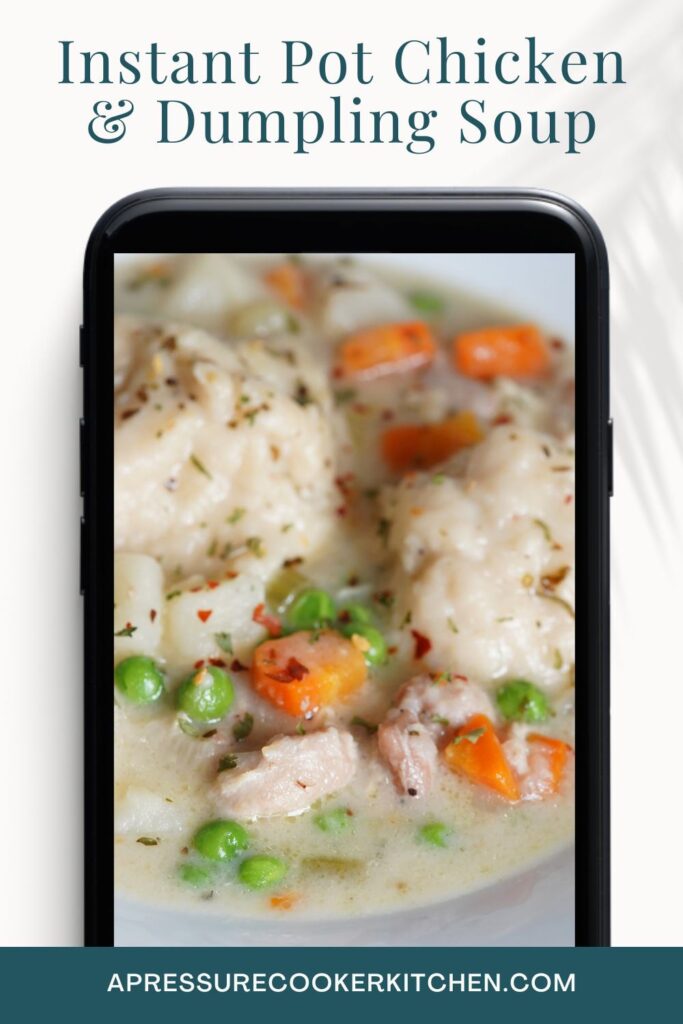 Instant Pot Chicken & Dumpling Soup A Pressure Cooker Kitchen