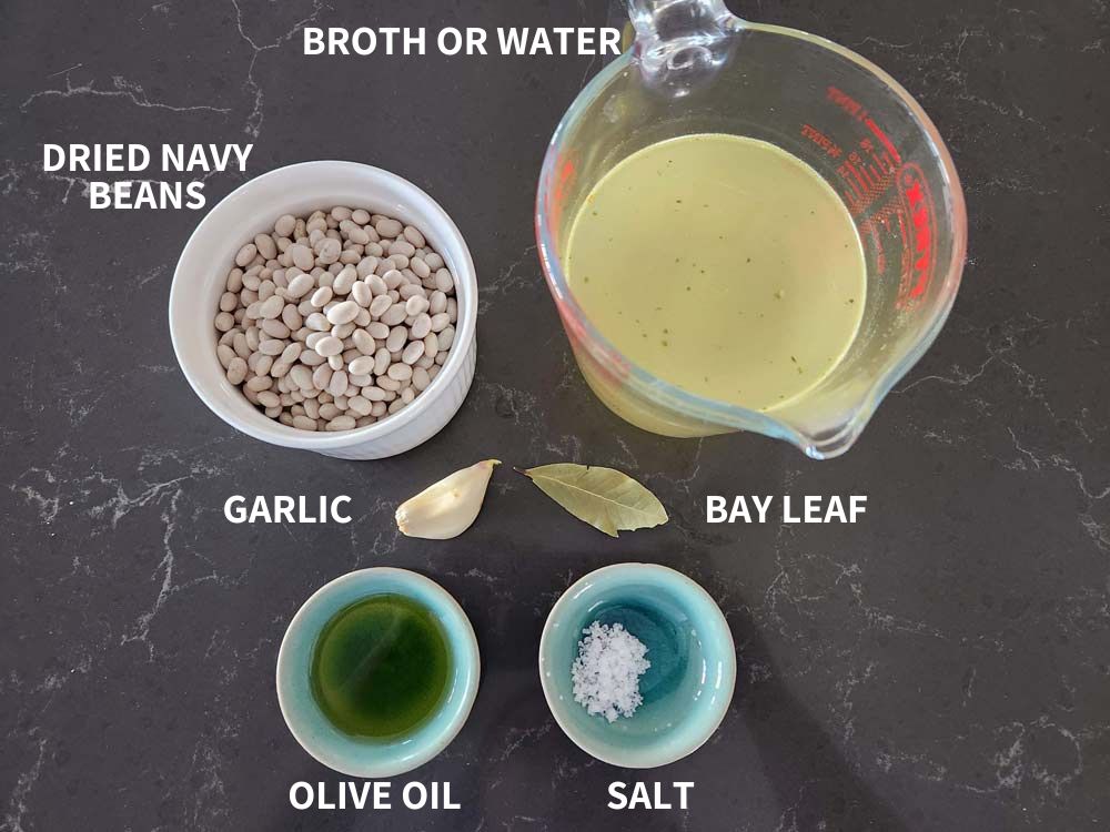 Ingredients for Instant Pot navy beans