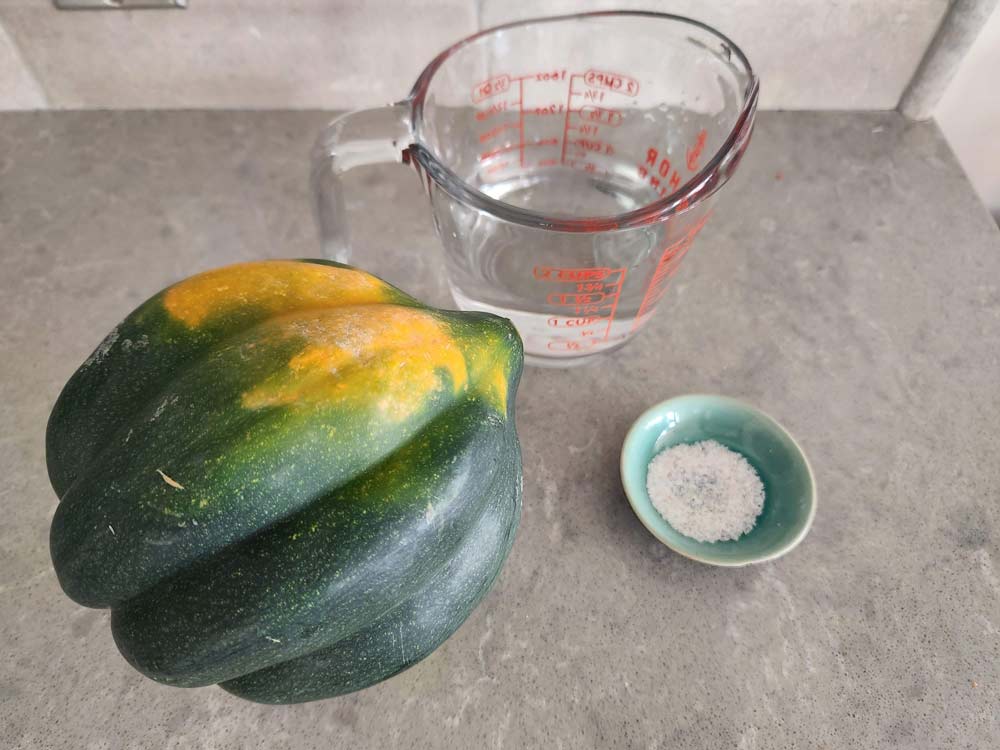 Ingredients for Instant Pot acorn squash