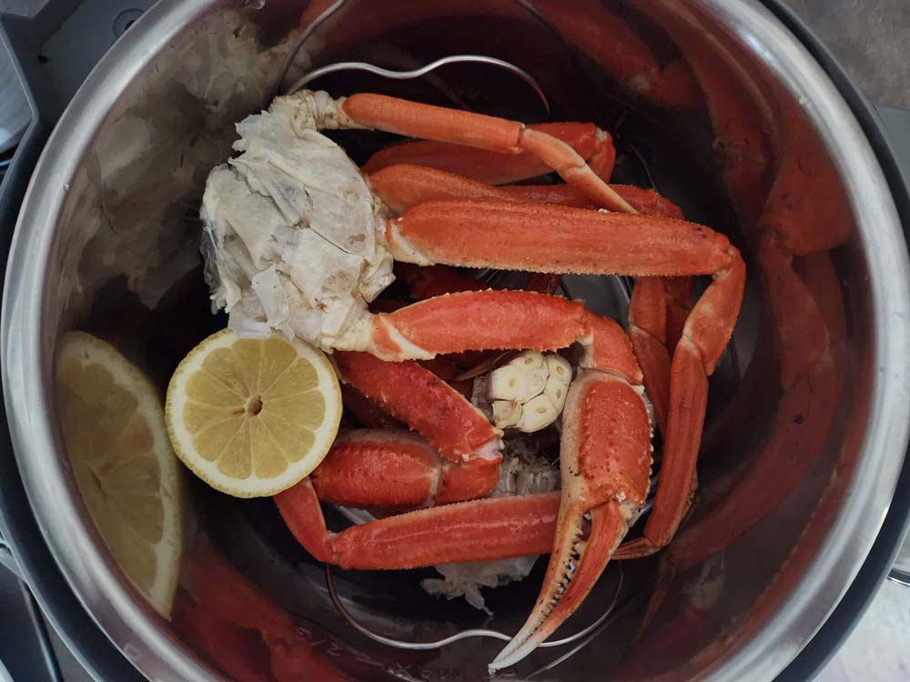 snow crab legs in the Instant Pot