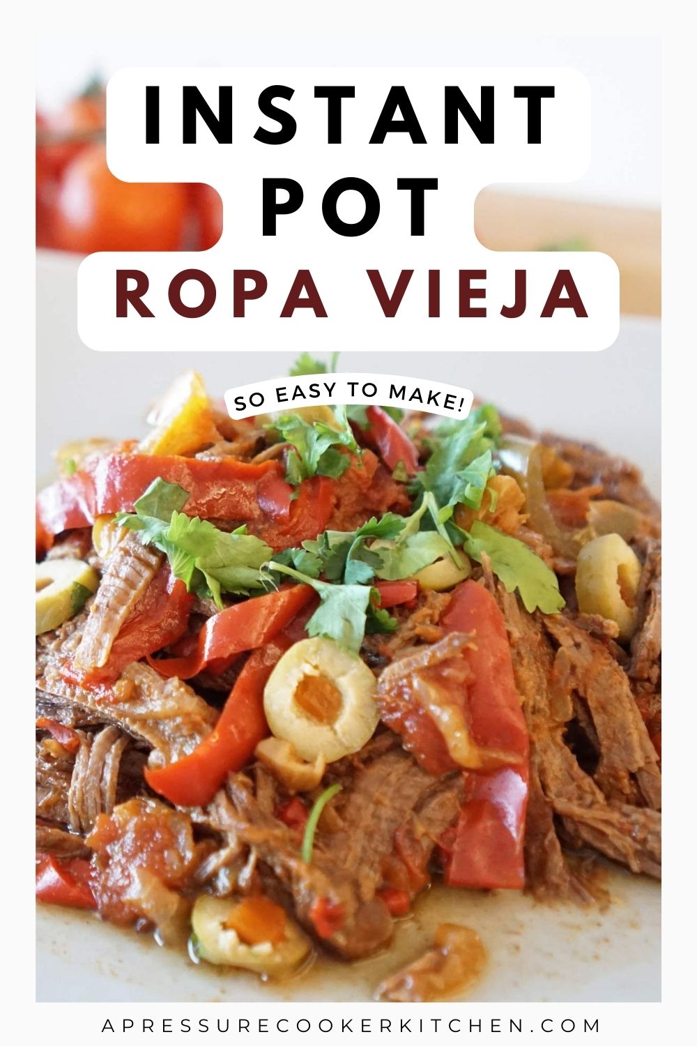 Instant Pot Cuban Ropa Vieja - A Pressure Cooker Kitchen